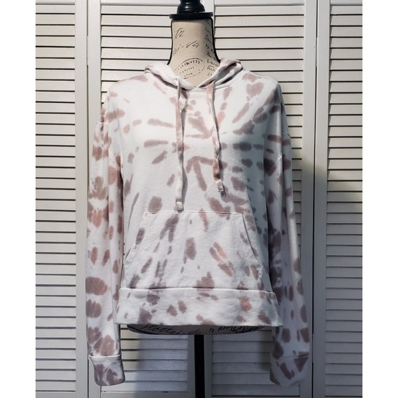 Marc New York Tops - MNY Marc New York Performance Hoodie Women's Small White Pink‎ Gray Tie Dye